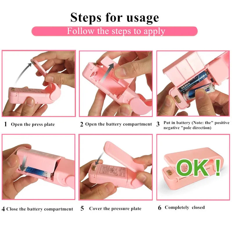 Portable Bag Heat Sealer - Handy Kitchen Gadget for Food Storage