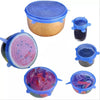 6-Piece Set of Silicone Food Lid Stretch Covers - Kitchen Preservation Tools