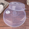 Plastic Microwave Food Cover - Clear Lid with Vent for Kitchen - L