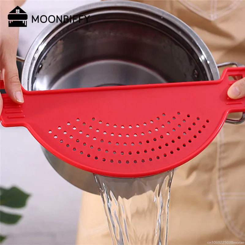 Plastic Drain Basket with Leakproof Baffle - Kitchen Accessories