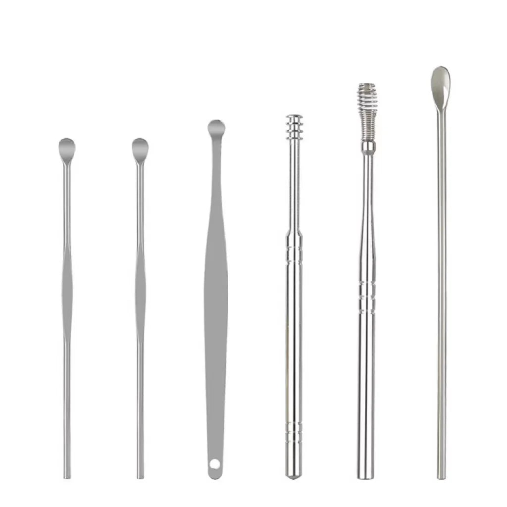 Stainless Steel Earpick Ear Cleaner Spoon Kit for Ear Wax Removal