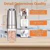 Electric Gravity Salt and Pepper Grinder Set with Blue Light and Stand