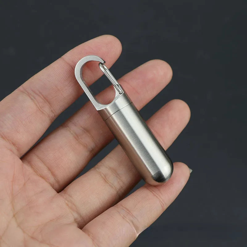 Portable Stainless Steel Waterproof Pill Box for Travel
