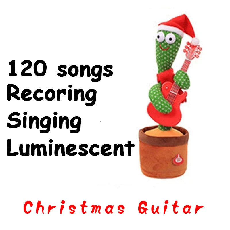 Dancing Cactus Talking Toy - Singing, Recording, and Interactive Plush Gift
