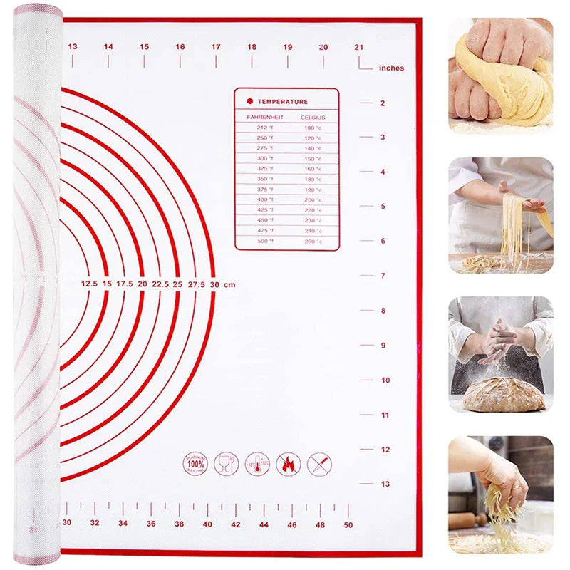 Non-Stick Silicone Baking Mat for Pizza Dough and Pastry Making