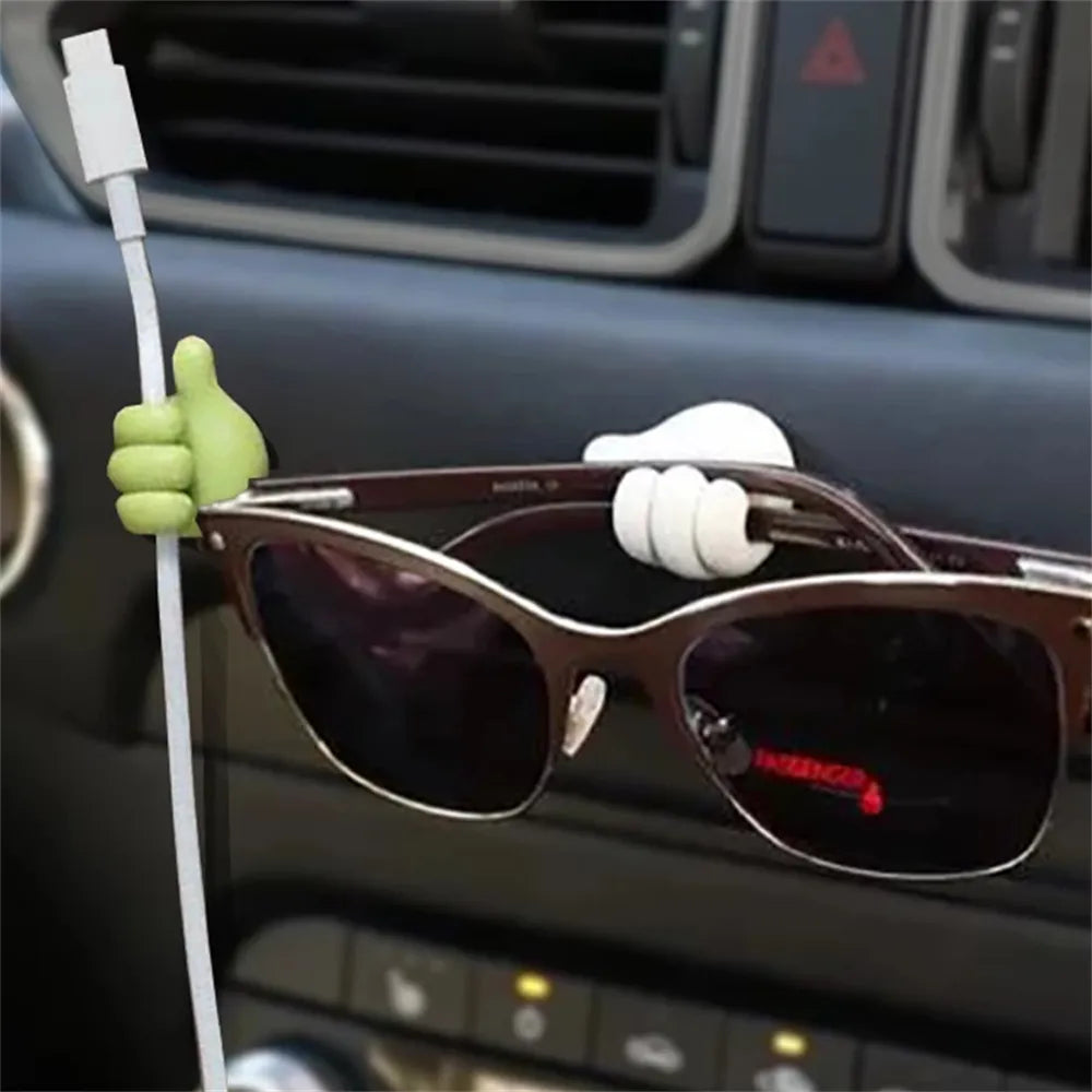 Hand-Shaped Rubber Holder for Glasses, Cables, and Accessories