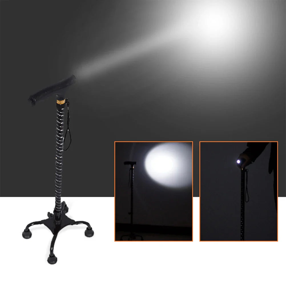Stretchable Aluminum Alloy Cane with Light for the Elderly