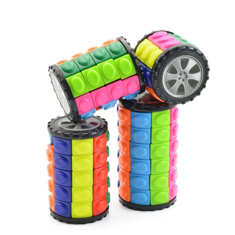 3D Cylinder Magic Cube Anti-Stress Fidget Toy for Anxiety