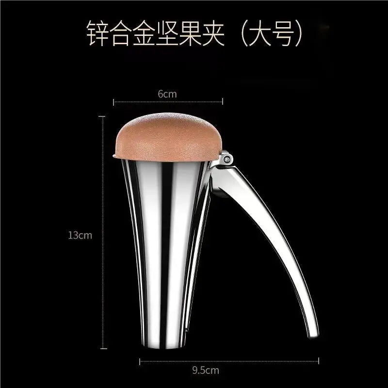 Multifunctional Zinc Alloy Nutcracker with Funnel Design for Walnuts and Nuts
