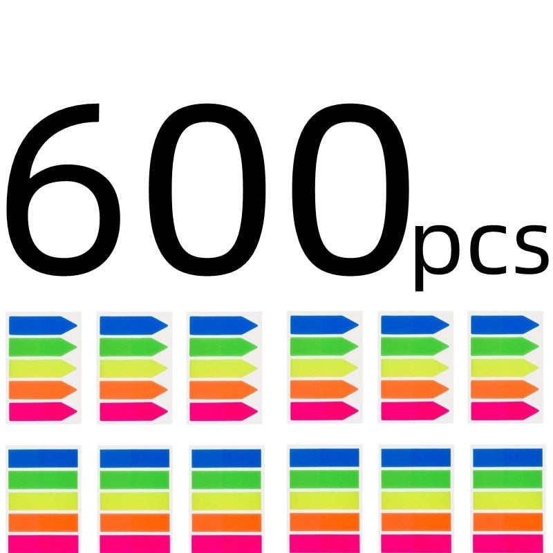 840Pcs Writable Sticky Index Tabs - Colorful Page Markers for School and Office Supplies