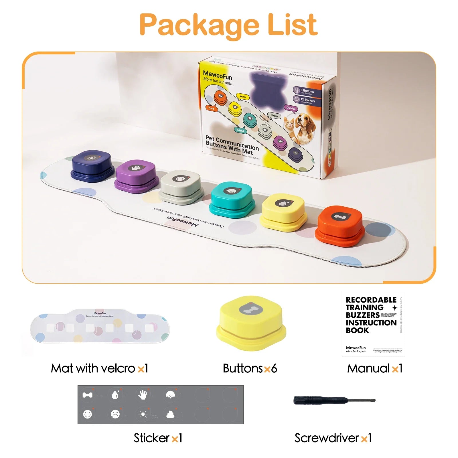 Voice Recording Dog Buttons for Training and Communication