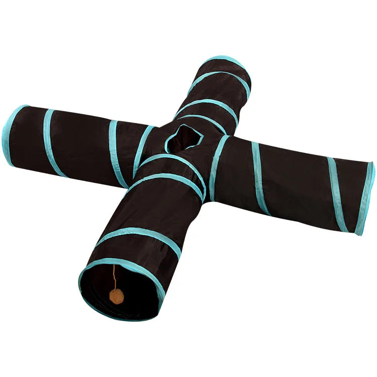 Kitty Tunnel Tube Pet Toy with Peek Hole