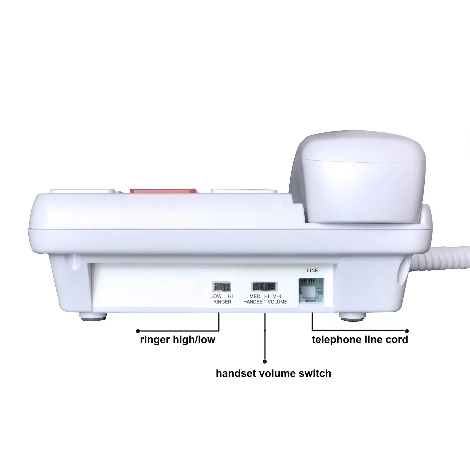 Corded Big Button Telephone for Seniors - Visually Impaired Landline Phone