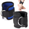 D-Ring Ankle Anchor Strap for Gym Cable Attachments and Leg Exercises - Rose Red