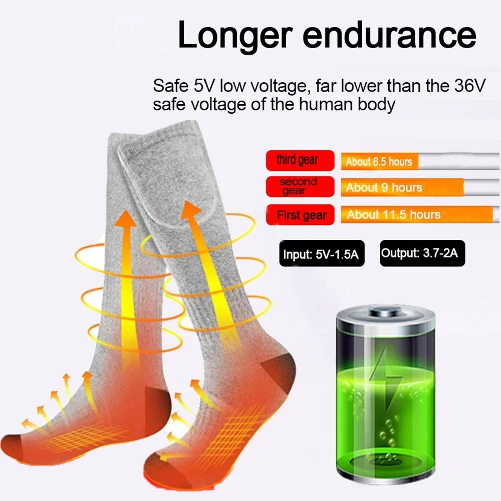 Rechargeable Heated Socks for Winter Sports