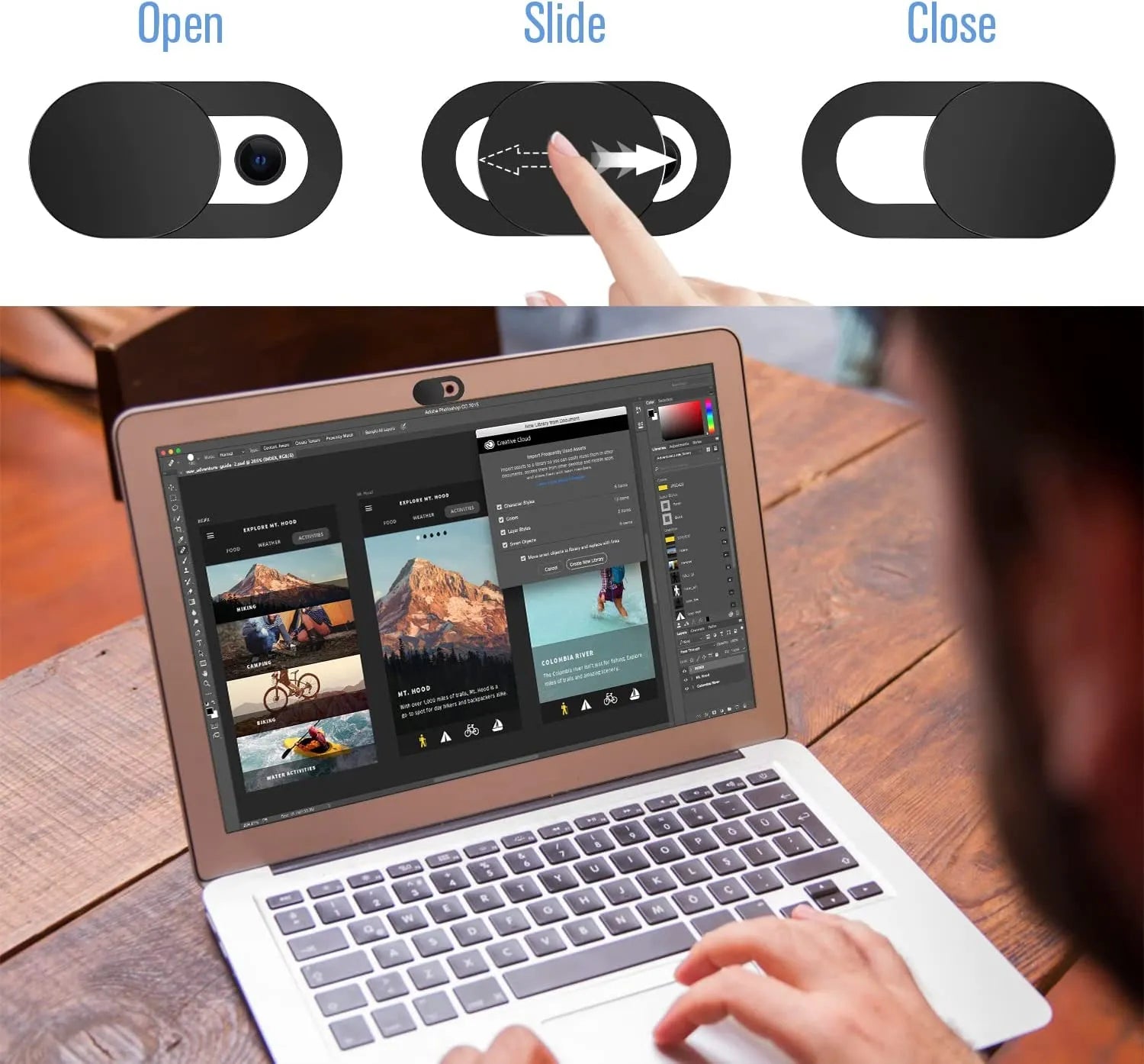 Magnet Slider Webcam Cover for Privacy Protection