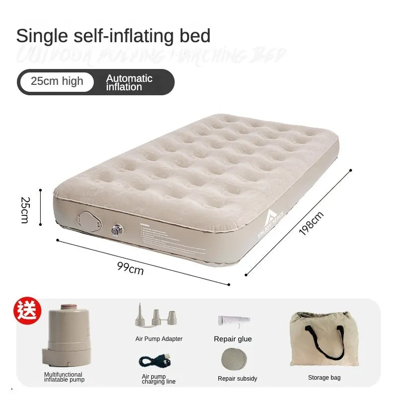 Inflatable Mattress with Built-in Electric Pump for Camping