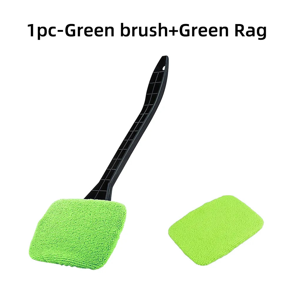 Car Window Cleaner Kit with Long Handle for Interior Glass