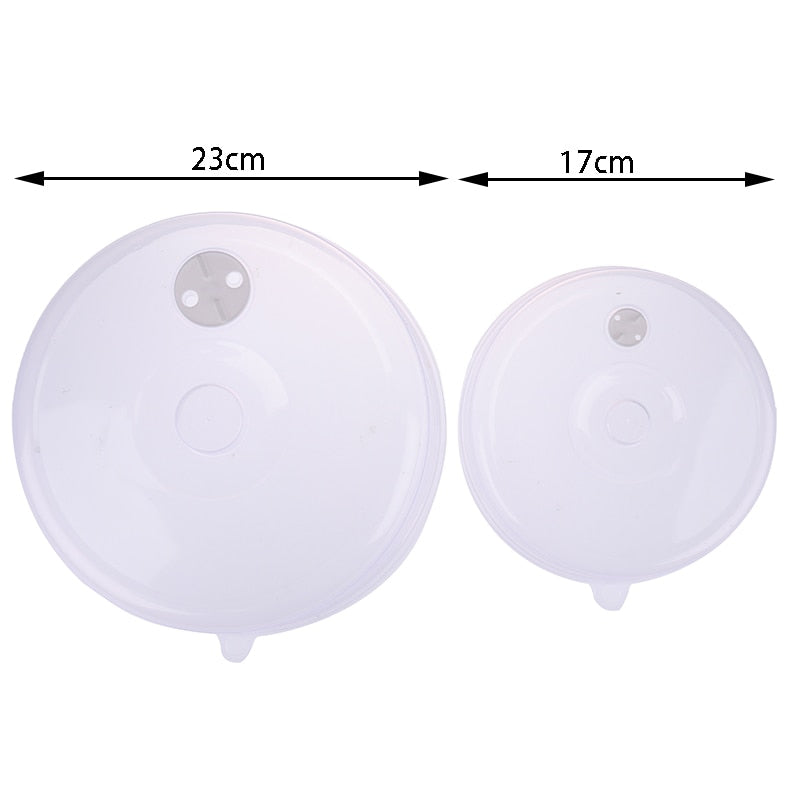 Plastic Microwave Food Cover - Clear Lid with Vent for Kitchen