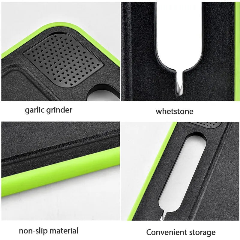Double-Sided Cutting Board with Thawing Function and Sharpener