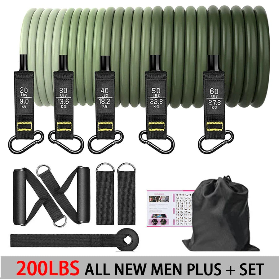 5-Tube Resistance Band Set with Accessories for Full-Body Workout