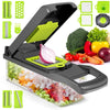 10 in 1 Fruit & Vegetable Cutter/Slicer/Mandolin/Shredder - Green Mandolin with FREE Safety Glove