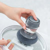 2-in-1 Kitchen Cleaning Brush with Removable Sponge Dispenser