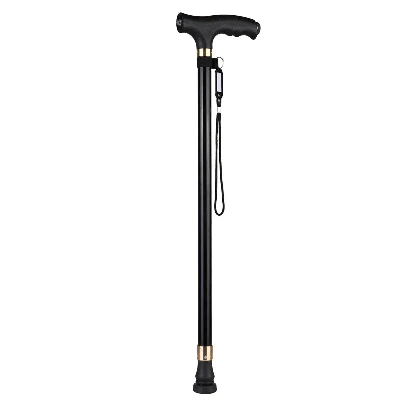 Retractable Aluminium Safety Walking Cane with LED Light for Elderly Men and Women