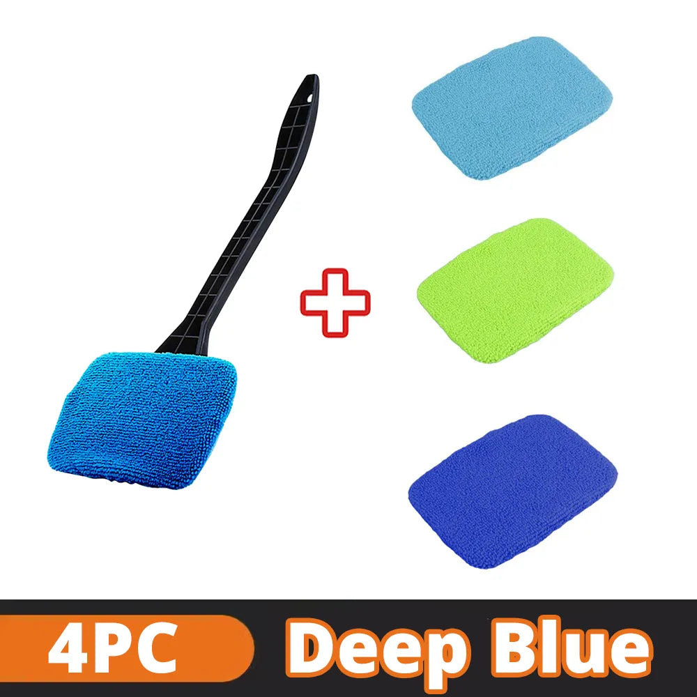 Car Window Cleaner Kit with Long Handle for Interior Glass