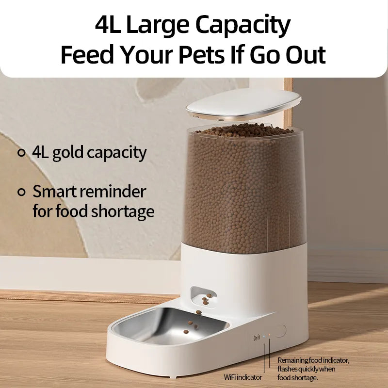 ROJECO Automatic Cat Feeder with Remote Control and WiFi