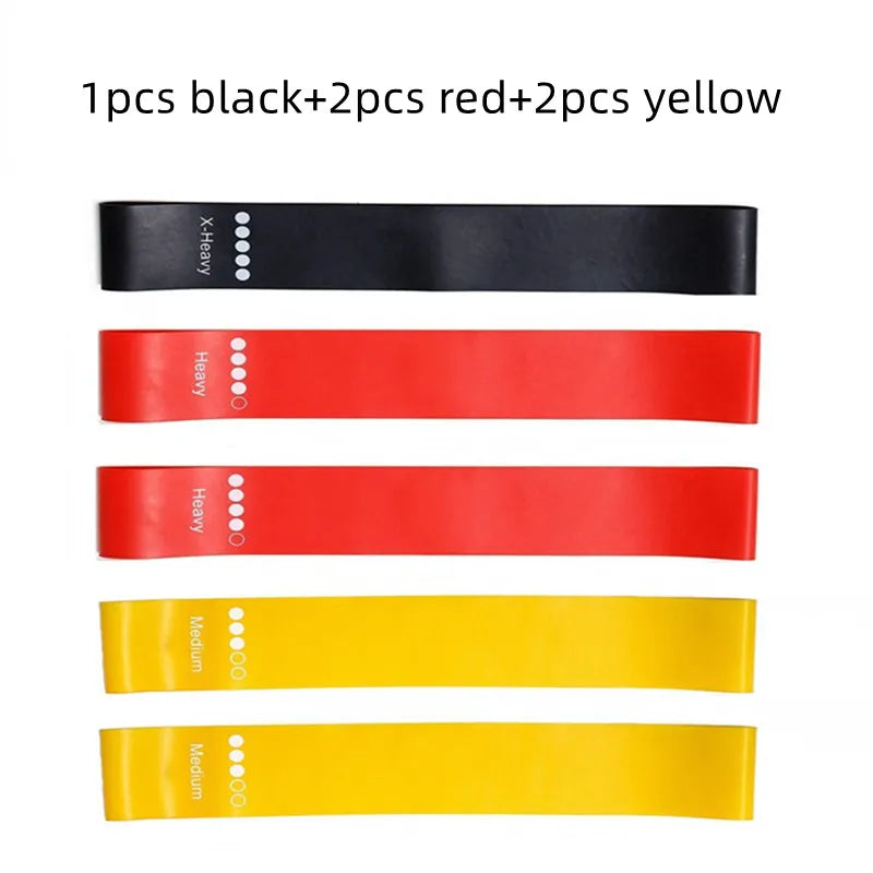 5-Piece Yoga Resistance Rubber Bands Set