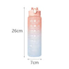 800ML Motivational Sports Water Bottle with Time Marker