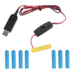 4 AAA Dummy Battery Adapter with USB Power Supply Cable