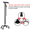 Retractable Aluminium Safety Walking Cane with LED Light for Elderly Men and Women
