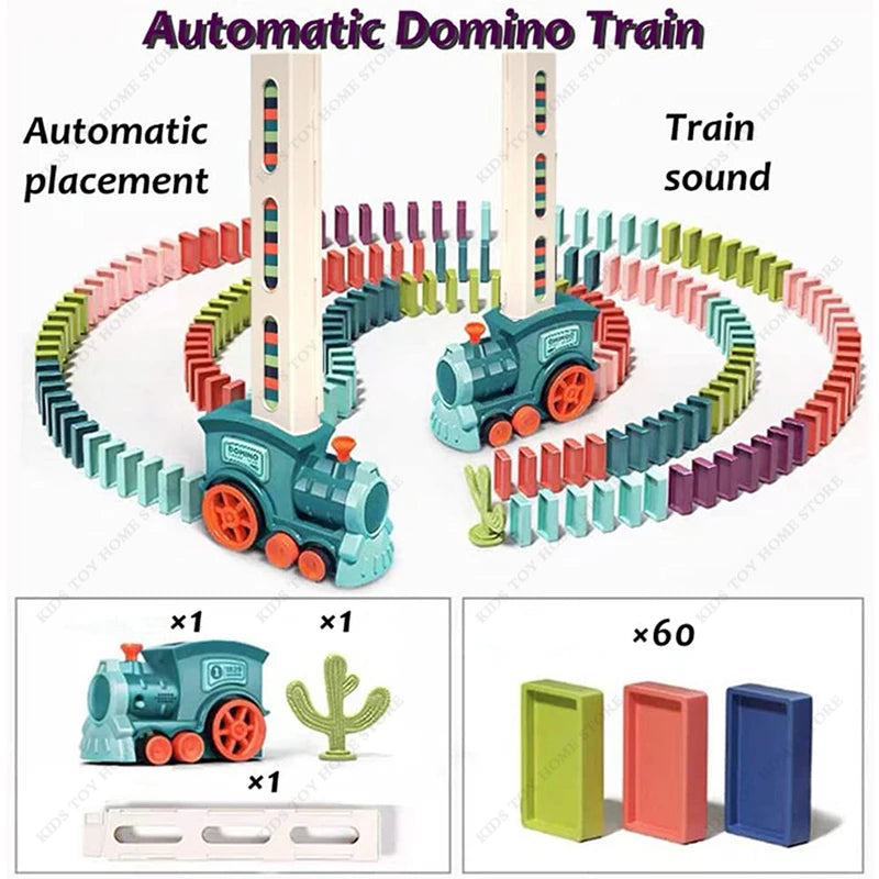 Automatic Domino Train Set - Educational Toy for Kids