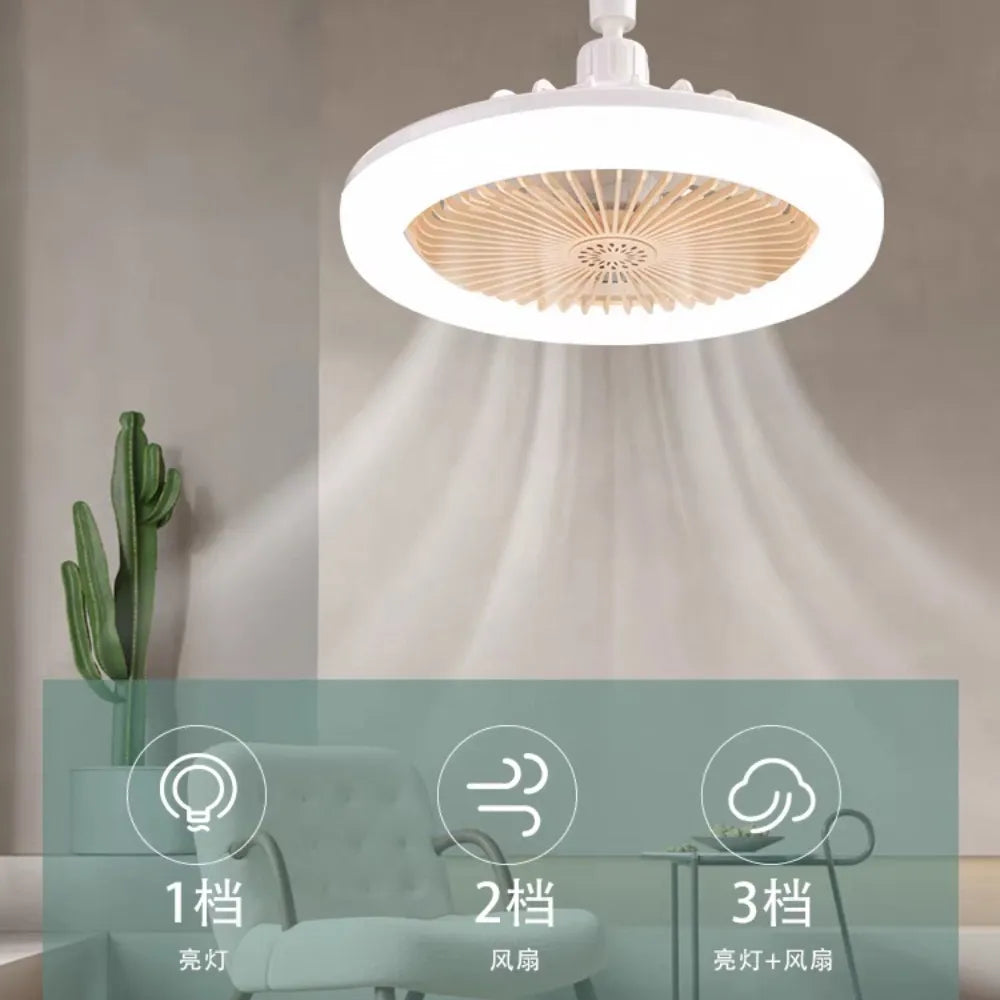 Remote-Controlled LED Ceiling Fan with Light