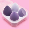 4pcs Versatile Makeup Sponge Powder Puffs: Beauty Essentials - Yellow