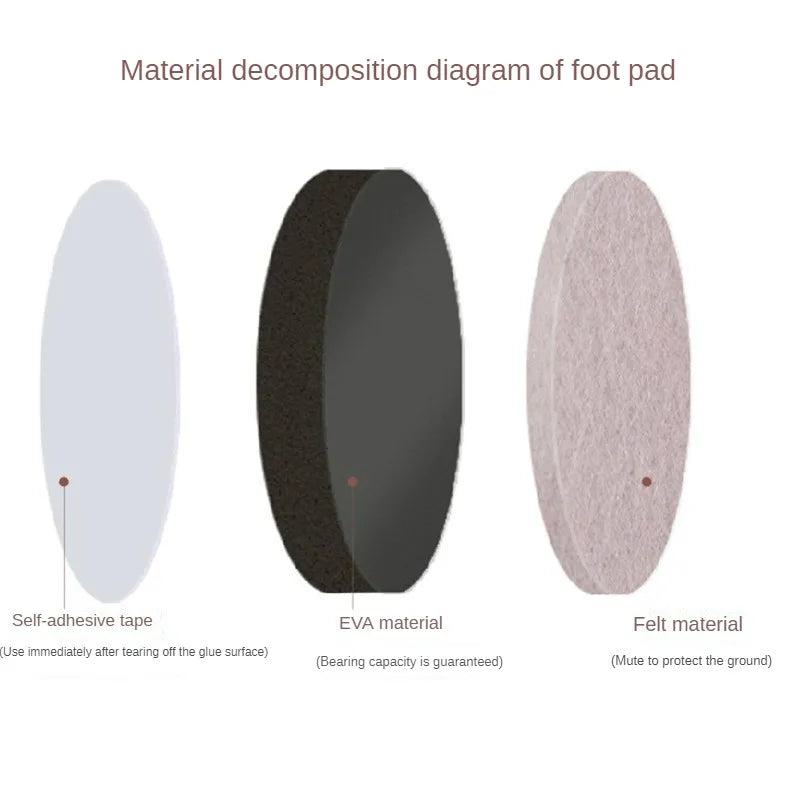 Self-Adhesive Chair Leg Pads for Furniture Floor Protection
