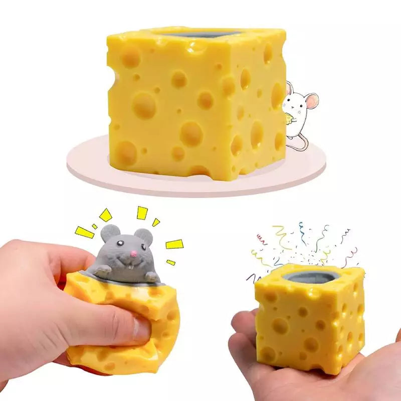 Squeeze Cheese Stress Relief Toy for Adults and Kids - 1pcs Grey