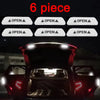 6-Piece Reflective Car Warning Sticker Set for Various Models
