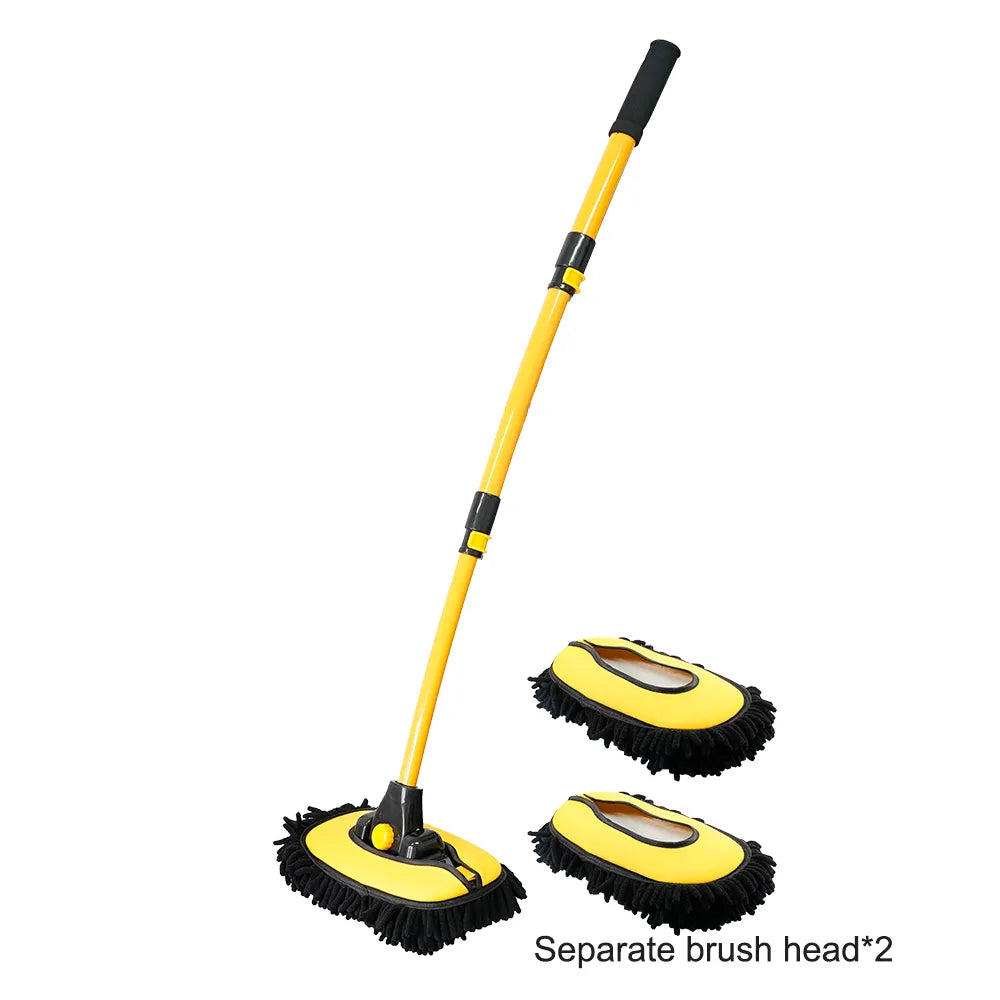 Telescopic Long Handle Car Cleaning Brush with Super Absorbent Chenille Bristles