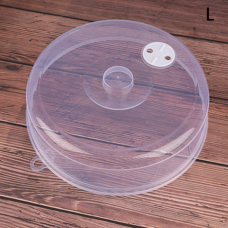 Plastic Microwave Food Cover - Clear Lid with Vent for Kitchen