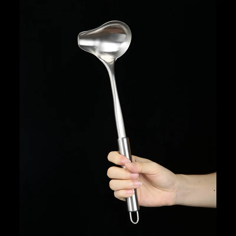 Stainless Steel Duck Mouth Shaped Hot Pot Soup Ladle Spoon