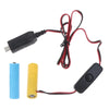 4 AAA Dummy Battery Adapter with USB Power Supply Cable