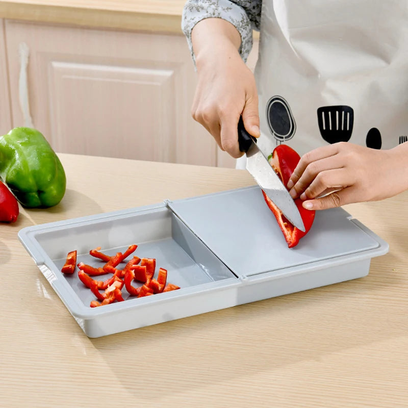 Chopping Block - Multifunctional Foldable Cutting Board with Colander Drainage