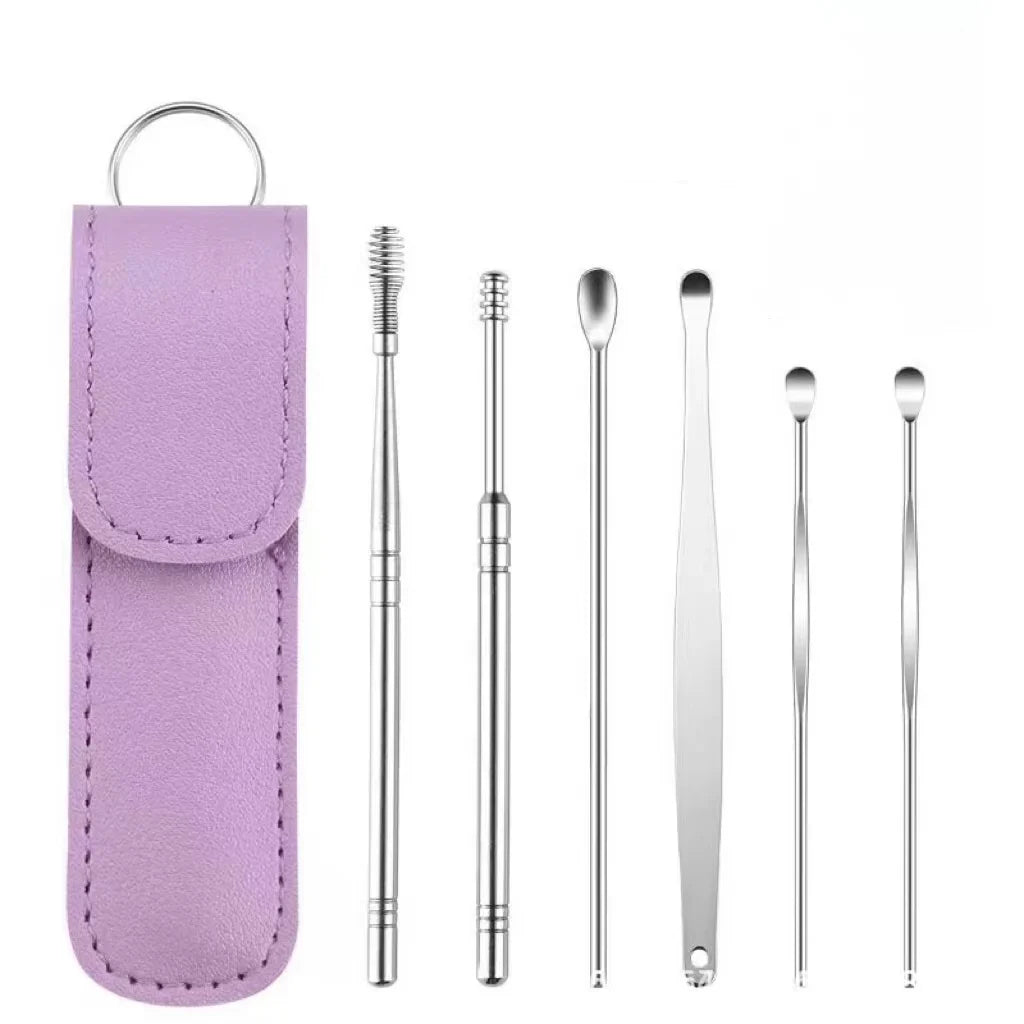 Stainless Steel Earpick Ear Cleaner Spoon Kit for Ear Wax Removal