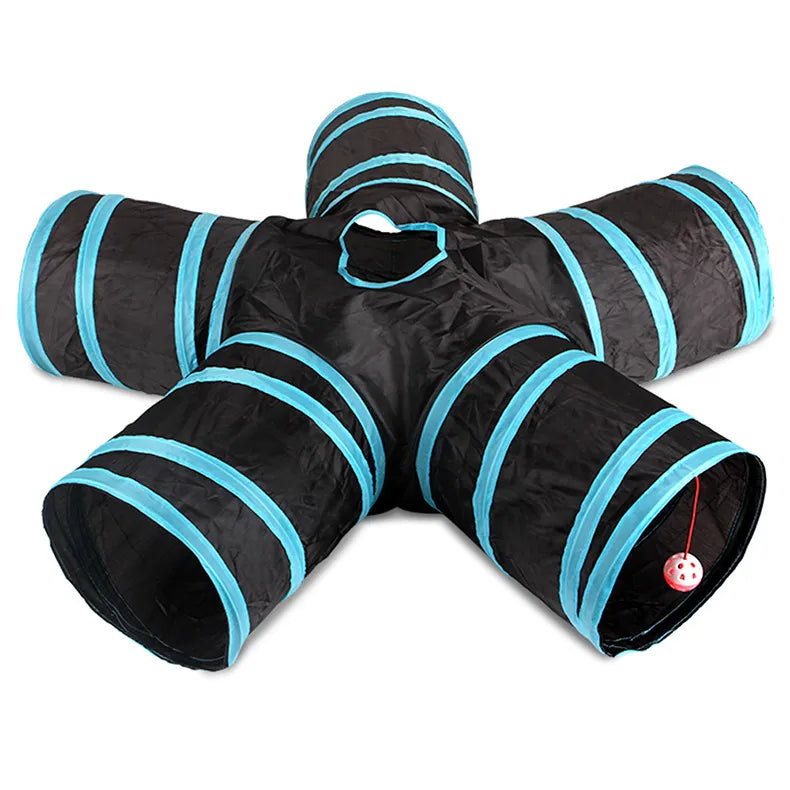 Kitty Tunnel Tube Pet Toy with Peek Hole