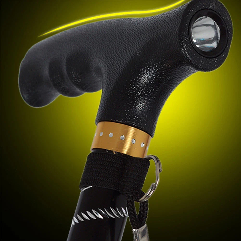 Stretchable Aluminum Alloy Cane with Light for the Elderly