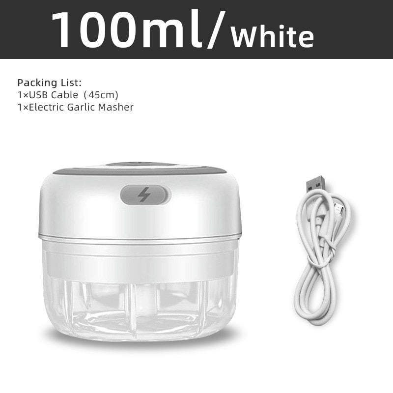 Electric Mini Food Chopper - USB Portable Kitchen Gadgets for Garlic, Meat, and Vegetables