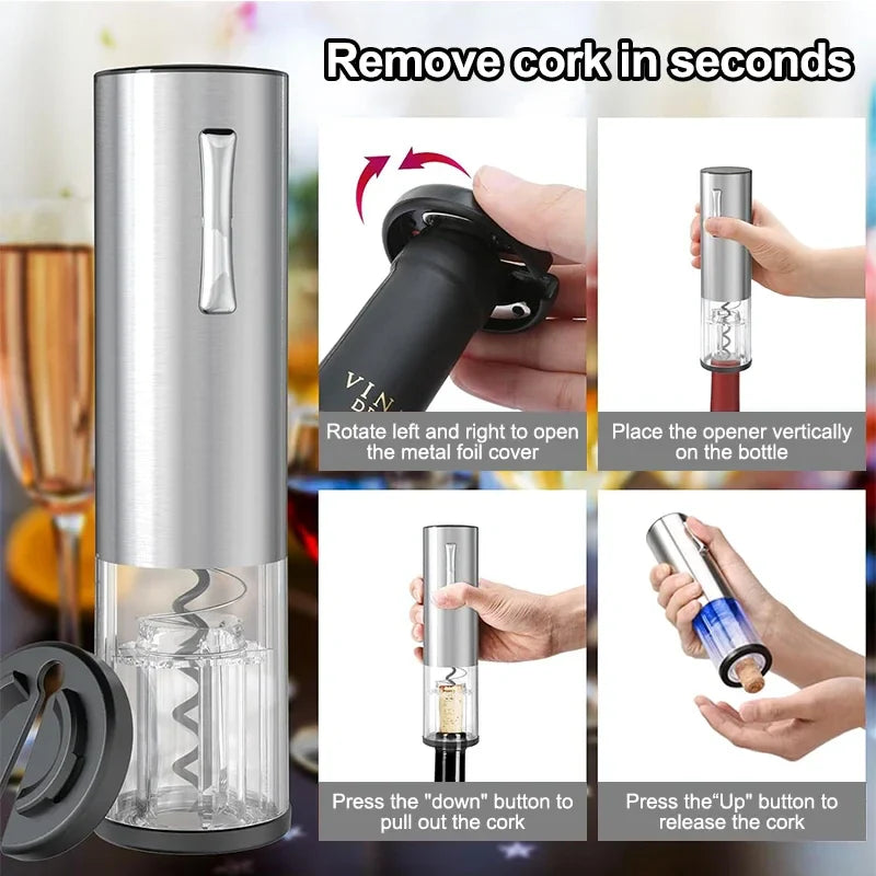 Electric Wine Bottle Opener with Aerator